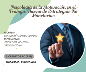 Psicología de la Motivación en el Trabajo: Diseño de Estrategias No Monetarias