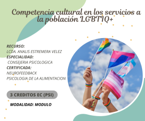 Competencia cultural en los servicios a la población LGBTIQ+