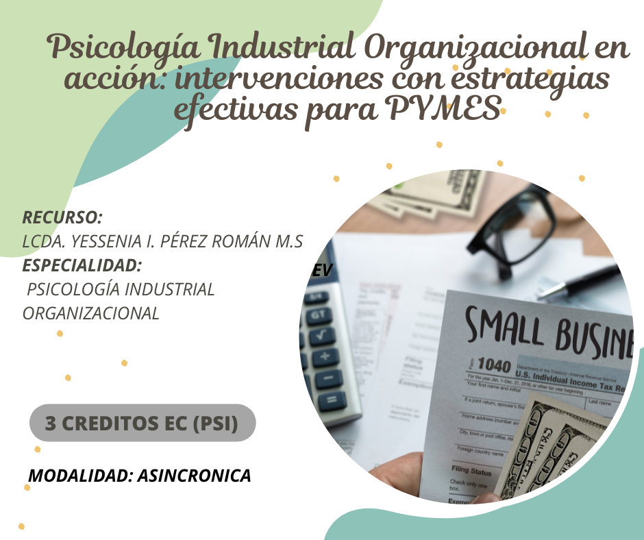 Psicología Industrial Organizacional en acción: intervenciones con estrategias efectivas para PYMES